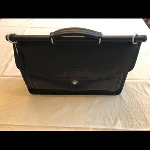 Vintage Coach Beekman briefcase black leather
